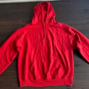 red hoodie